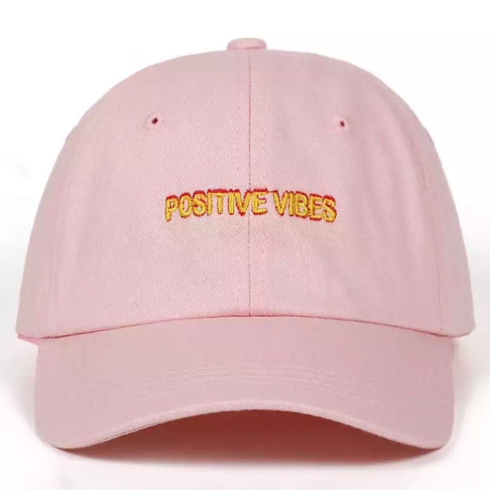 Pink “Positive Vibes” Ballcap✨🌸